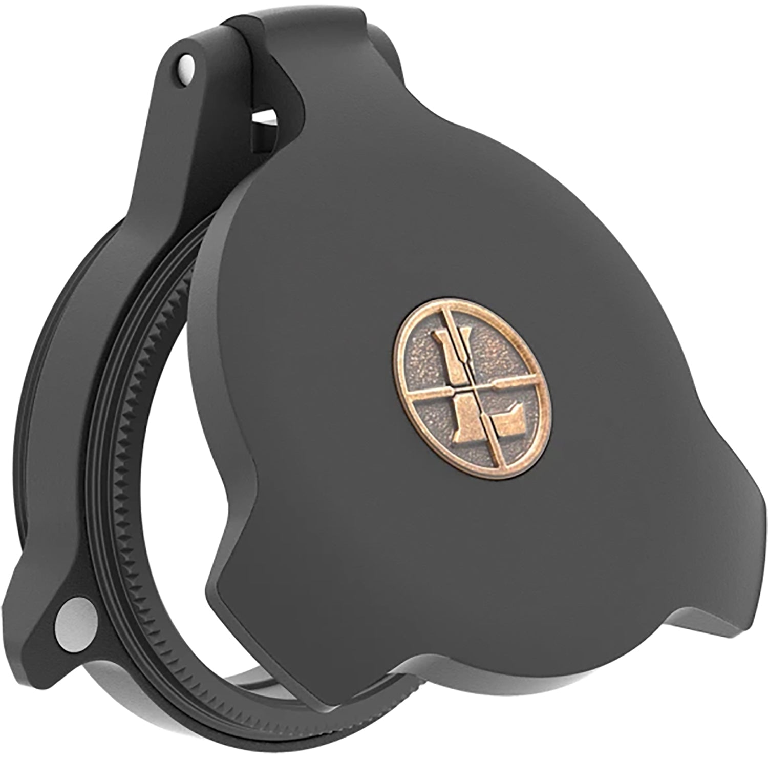 Leupold 58755 Alumina Scope Cover Matte Black Aluminum 28mm Objective Screw On Mount Flip Open