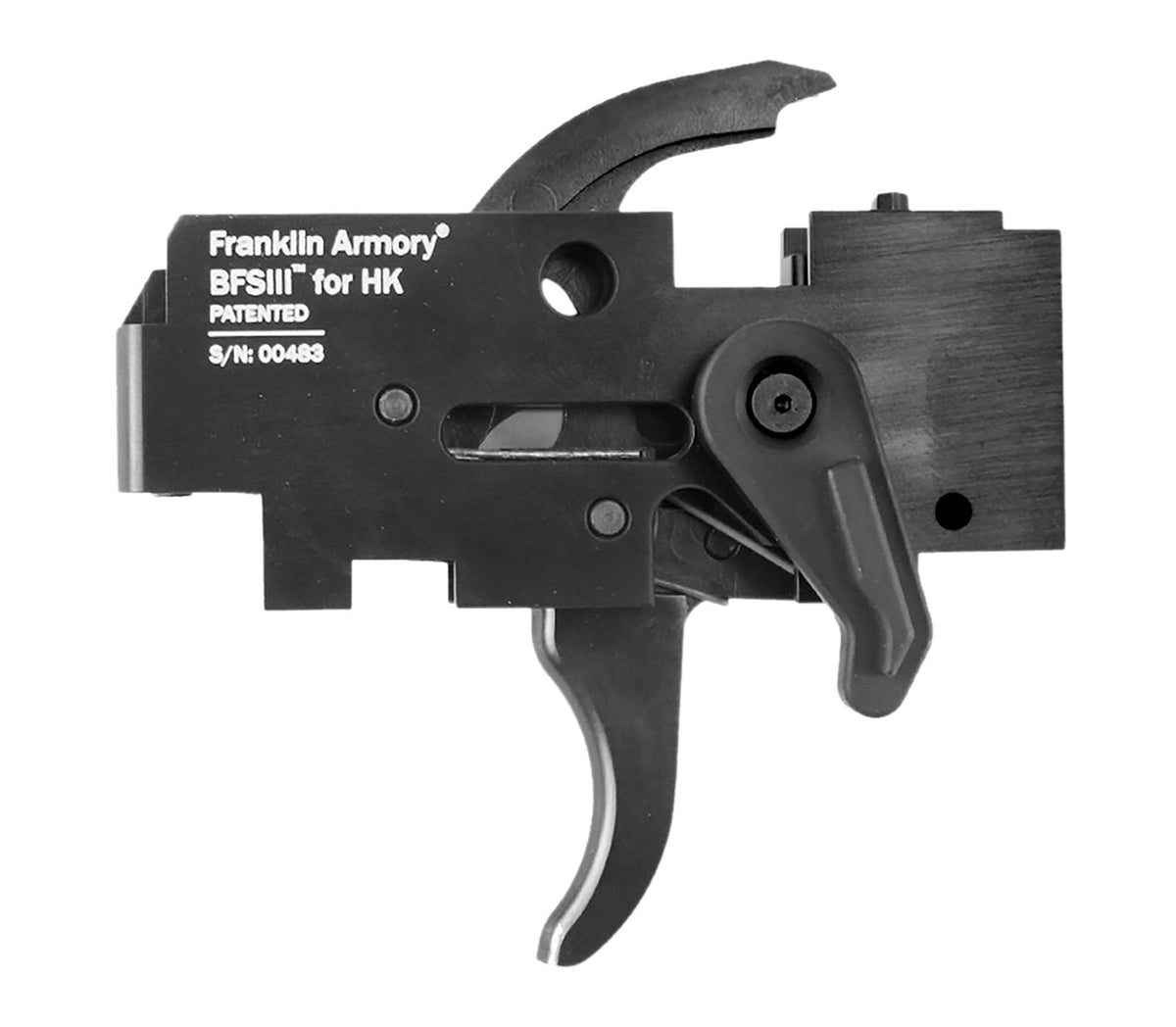 Franklin Armory 0550000BLK Binary Black Curved Trigger Fits HK 91/93 Ambidextrous
