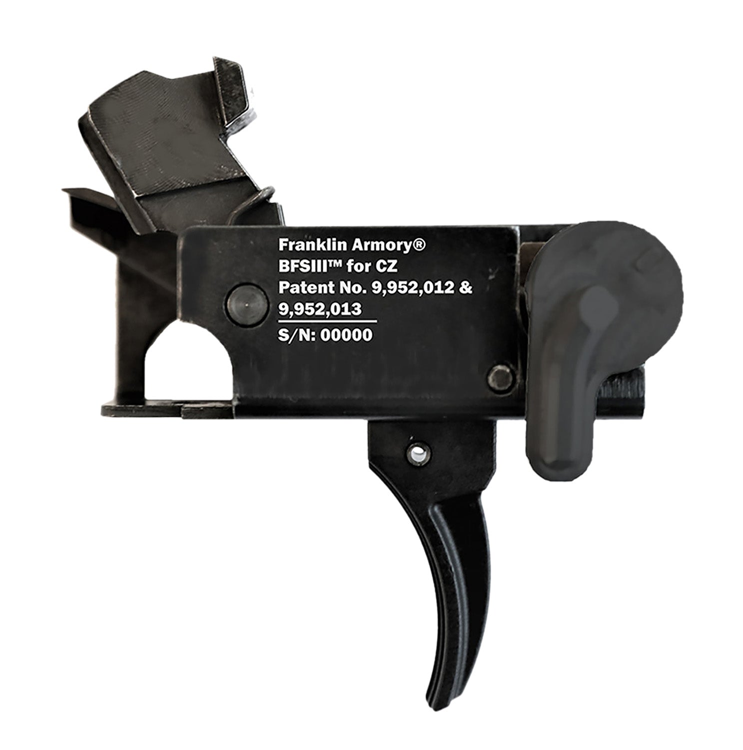 Franklin Armory 0650000BLK BFSIII Black Curved Fits CZ Scorpion Style Ambidextrous