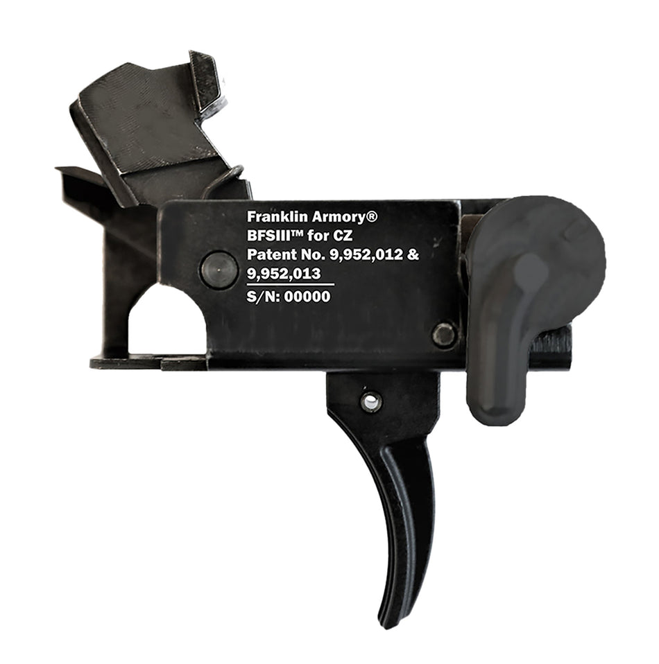 Franklin Armory 0650000BLK BFSIII Black Curved Fits CZ Scorpion Style Ambidextrous