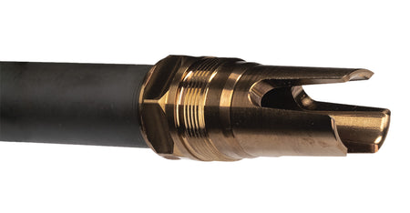 Q LLC ACCFH3/4-24 Flash Hider 7.62 Steel 3/4"x24 Threads 2.13" OAL