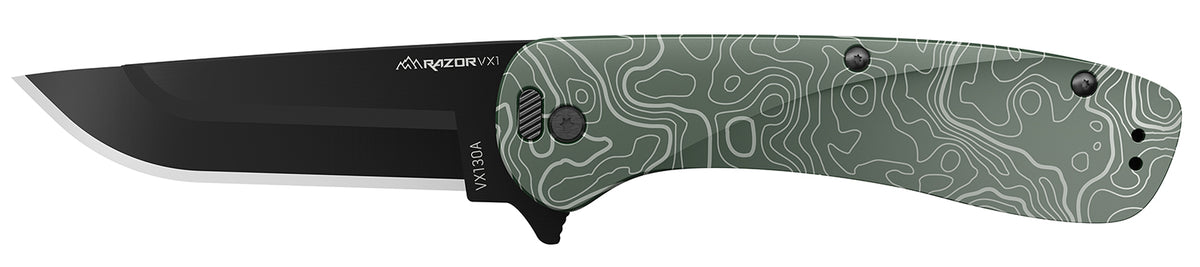 Outdoor Edge VX130CC Razor VX1 3" Folding Plain