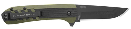 Outdoor Edge VX430BC Razor VX4 3" Folding Plain Black/Green