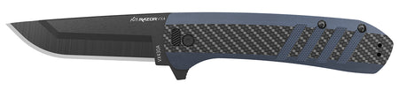 Outdoor Edge VX430CC Razor VX4 3" Folding Plain Carbon Fiber/Blue