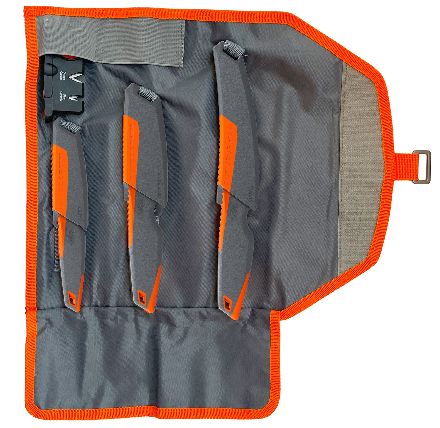 Outdoor Edge VNTX4C Vantex 3.50"/3"/5" Drop Point/Caping/Boning 7Cr17MoV SS Blade Glass-Filled Nylon Handle 4 Pieces