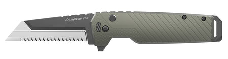 Outdoor Edge XDS430AC Razor XD4 3" Folding Serrated 420J2 SS Blade Green