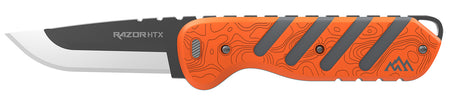Outdoor Edge HTX30B6C Razor HTX 3" Folding Plain 420J2 SS Blade Orange/Gray
