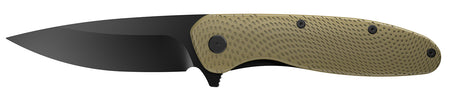 Outdoor Edge VD1C Viddux 3.15" Folding Drop Point Plain Black Oxide 4Cr14MoV Blade Green Glass-Filled Nylon Handle