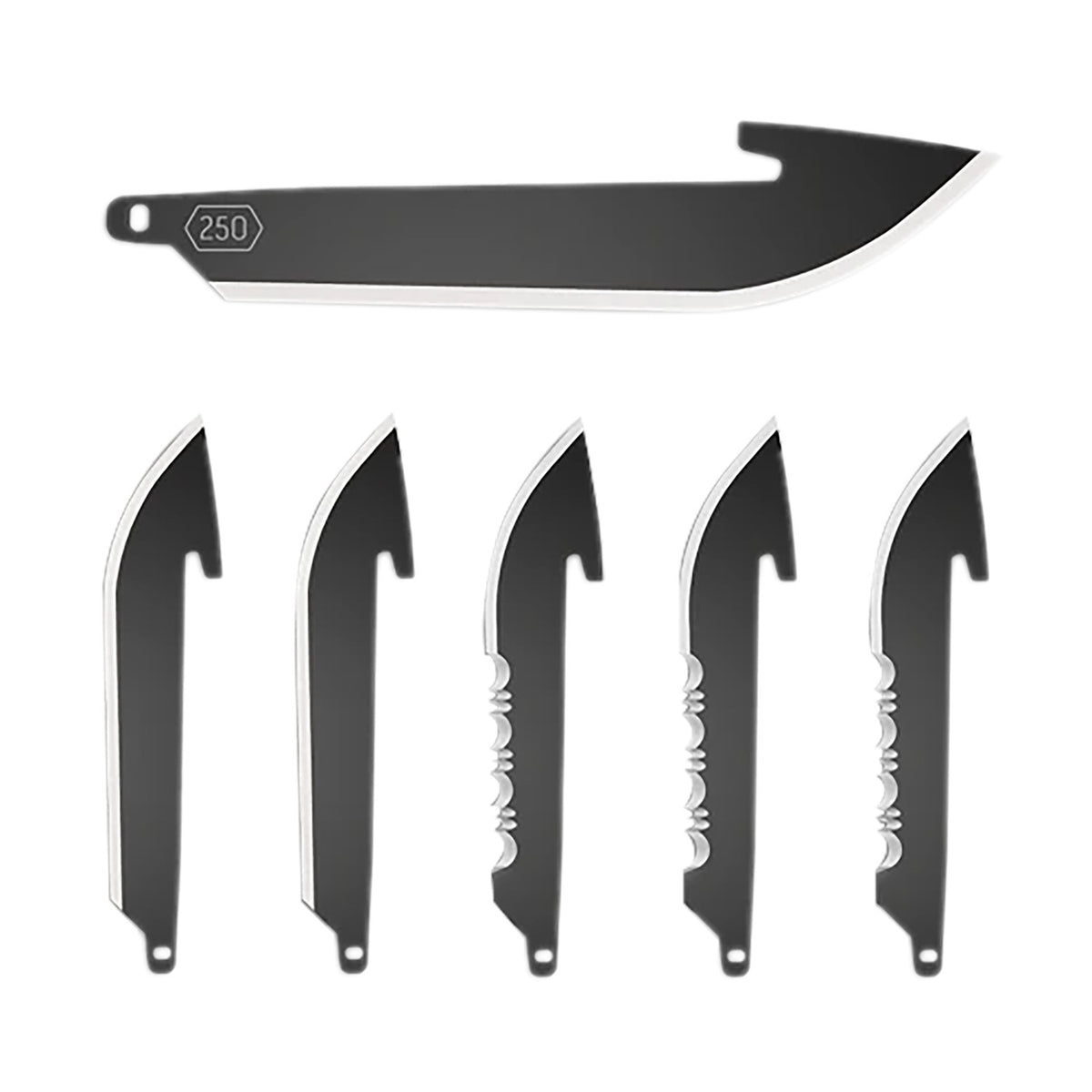 Outdoor Edge RRC25K6C 2.50" Drop Point Plain/Serrated Black Oxide 420J2 SS Blade 6 Blades