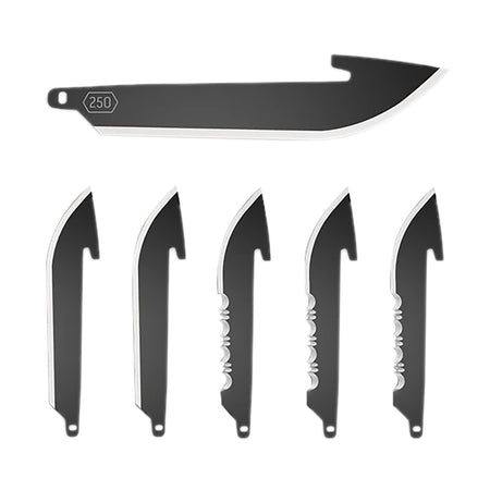 Outdoor Edge RRC25K6C 2.50" Drop Point Plain/Serrated Black Oxide 420J2 SS Blade 6 Blades