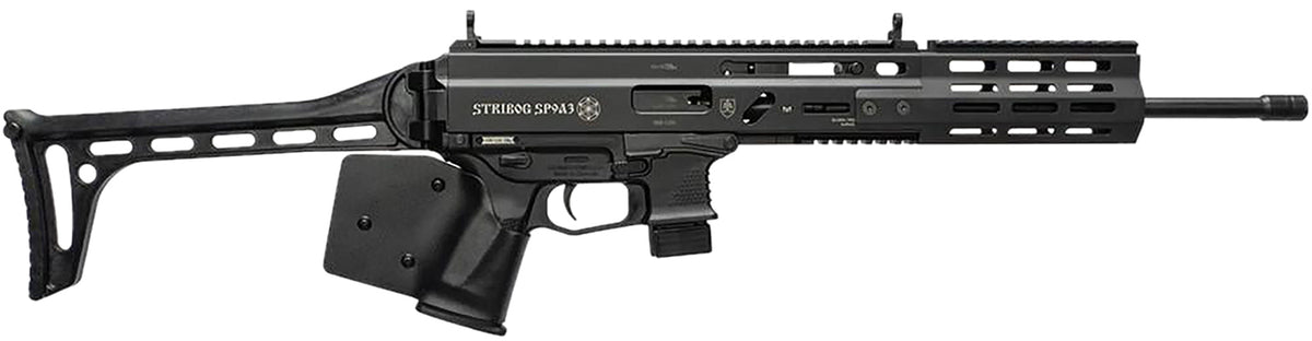 Grand Power 810091158166 Stribog SP9A3 *CA Compliant 9mm Luger 10+1 16" Black