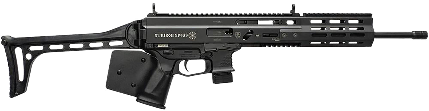 Grand Power 810091158166 Stribog SP9A3 *CA Compliant 9mm Luger 10+1 16" Black