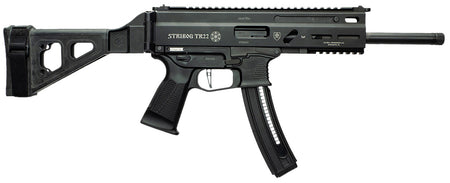Grand Power 197892004817 TR22 Stribog 22 LR 25+1 10" Black Threaded Barrel, Black Hardcoat Anodize Receiver w/Picatinny Rail, Black SB Tactical Brace, Black Polymer Grip, Ambidextrous