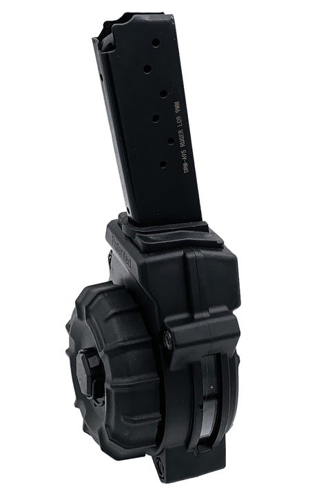 ProMag DRMA95 30rd Drum 9mm Fits Ruger LC9/EC9 Black Polymer