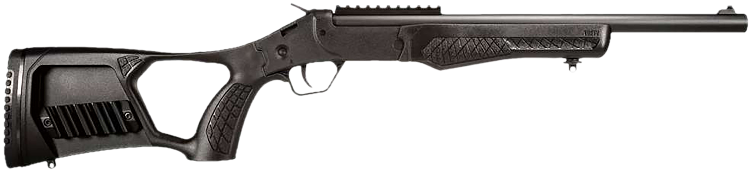 Rossi SSPS45BKIT Survival Stow & Go Bag Kit 45 Colt (Long Colt) 1rd 16" Black Oxide Single Shot Barrel, Black Oxide Picatinny Rail, Thumbhole w/Shell Holder Synthetic Stock, Carry Bag