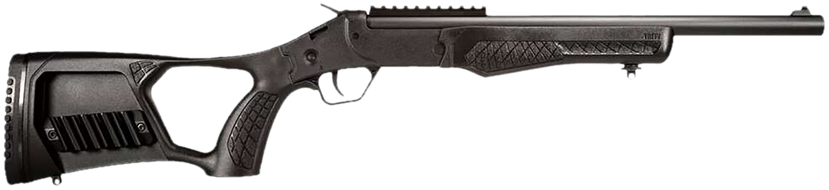 Rossi SSPS45-BKFS Survival 45 Colt (Long Colt)/410 Bore Single Shot 16" Black Oxide Alloy Steel Barrel, Black Picatinny Rail Polymer Receiver, Thumbhole w/Shell Holder Black Polymer Stock