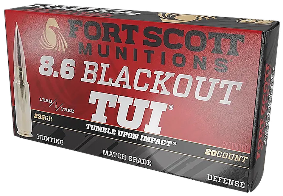 Fort Scott Munitions 8.6mm Blackout  235gr Solid Ammo