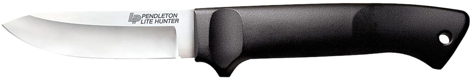 Cold Steel CS20SPH Pendleton Lite Hunter 3.63" Fixed Drop Point Plain Cryo Quenched 4116 SS Blade, 4.88" Black Polypropylene Handle