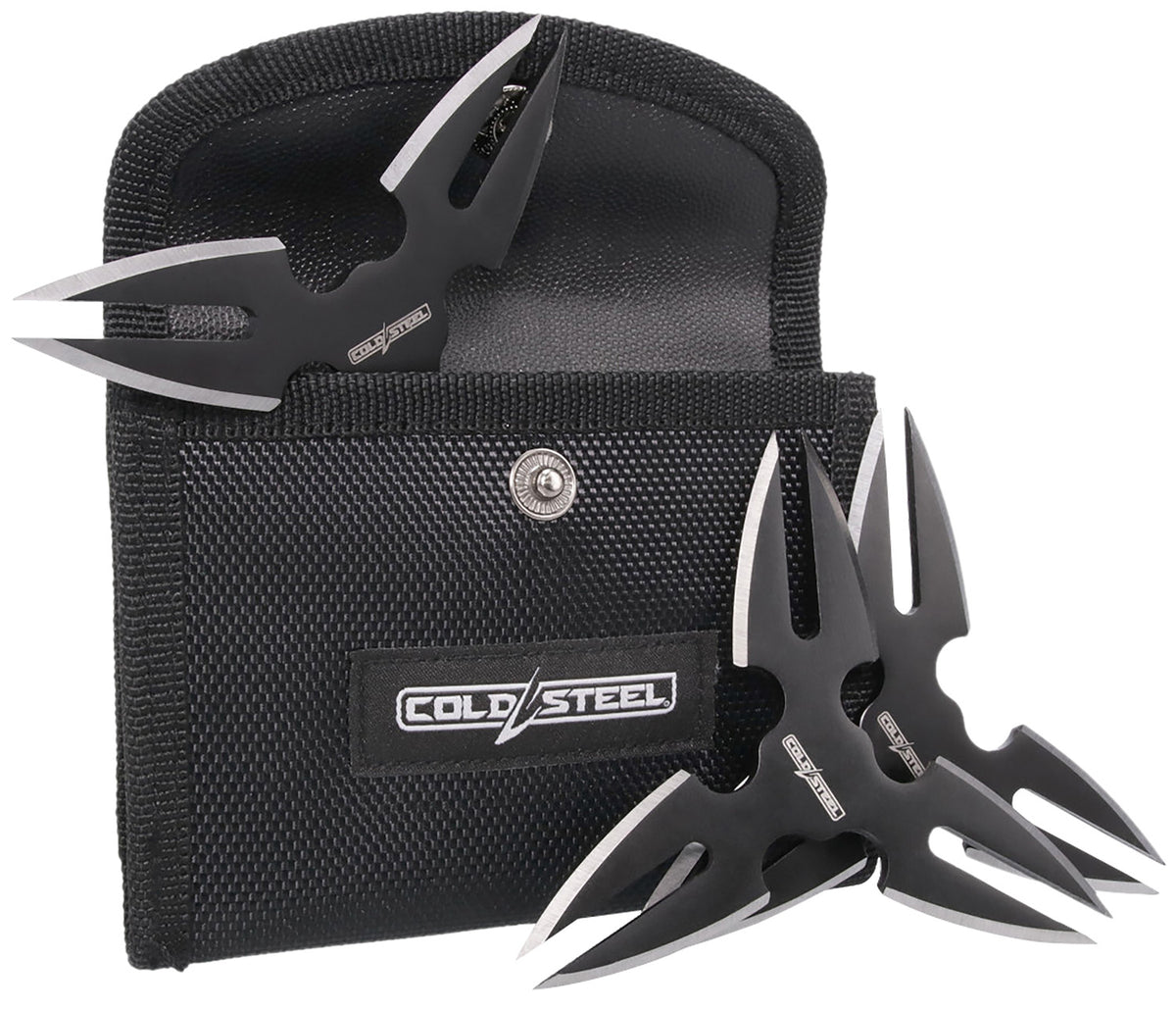 Cold Steel CSTH15STR3PK Throwing Stars Three 1.50" Black Oxide 420 Stainless Steel Blades Includes Sheath