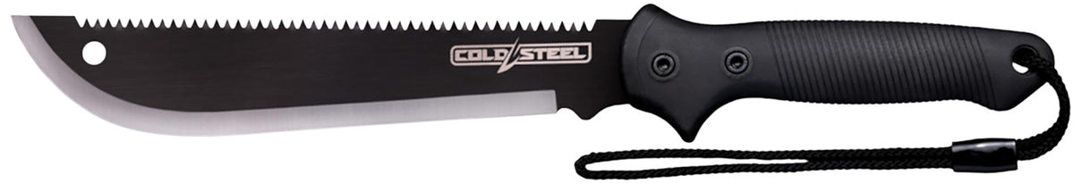 Cold Steel CSMAAXIS Axis 11" Carbon Steel Blade, Black Textured Rubber Handle, 18" Long, Includes Sheath