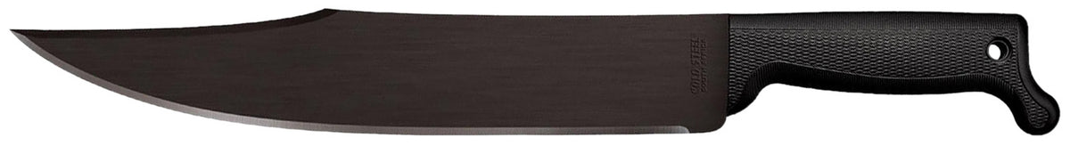 Cold Steel CS97BWM12S Bowie 12" Black Matte Baked-On Anti Rust 65Mn Carbon Steel Blade, Black Polypropylene Handle, 17.63" Long, Includes Sheath