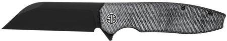 Sig Sauer Knives KA8BB Karak 3.25" Folding Wharncliffe Plain Black PVD Nitro-V Blade, 4" Salt & Pepper Micarta Handle