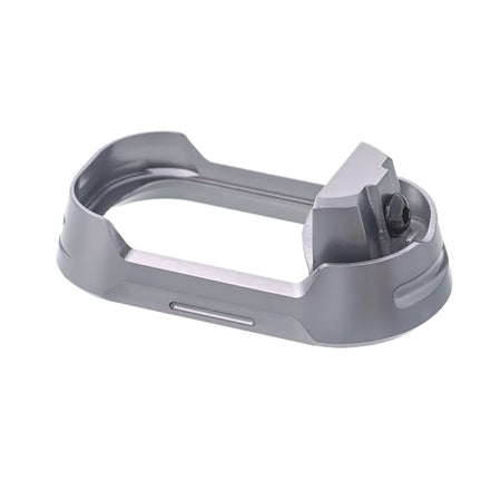 Tyrant CNC TDG19G34MWGREYBLKSCRW Magwell Fits Glock 19 Gen 3-4 Grey Aluminum