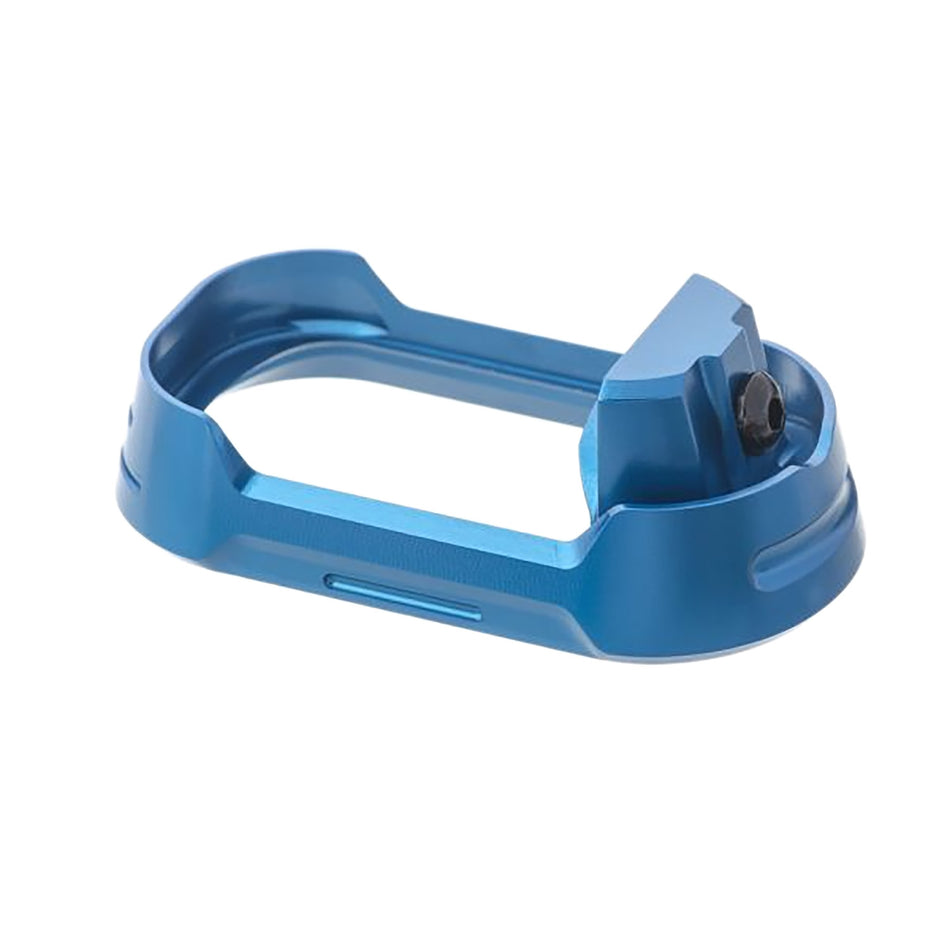 Tyrant CNC TDG19G34MWBLUEBLKSCRW Magwell Fits Glock 19 Gen 3-4 Blue Aluminum