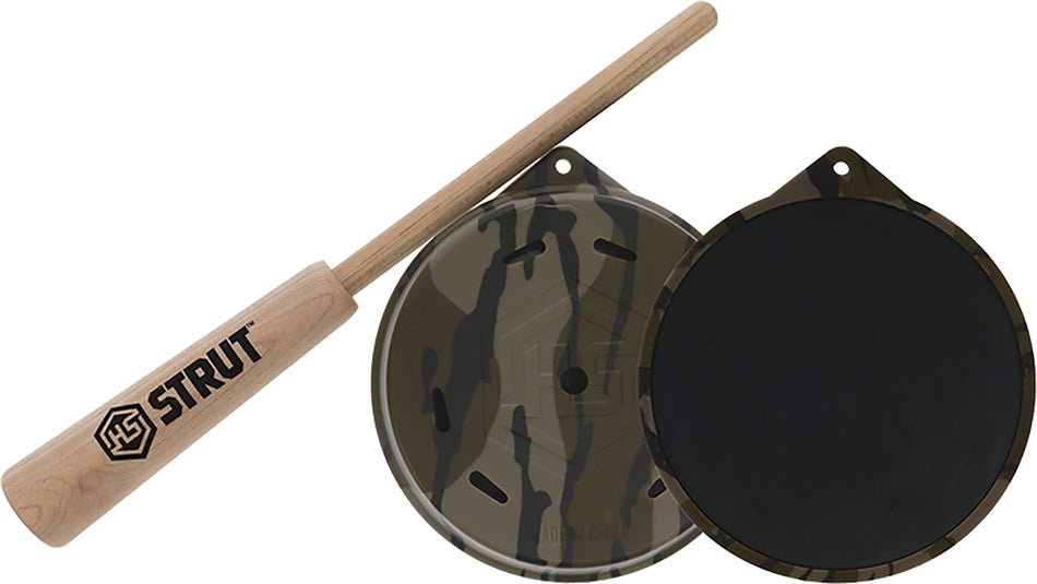Hunters Specialties HSBBSPC Camo Cutt'R Pot Call Friction Call Attracts Turkey Species Mossy Oak Bottomland Slate