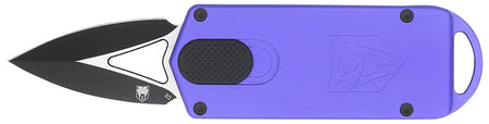 CobraTec Knives CTASPPUR ASP 1.94" OTF Dagger Plain D2 Steel Blade, 3.31" Purple Aluminum Handle