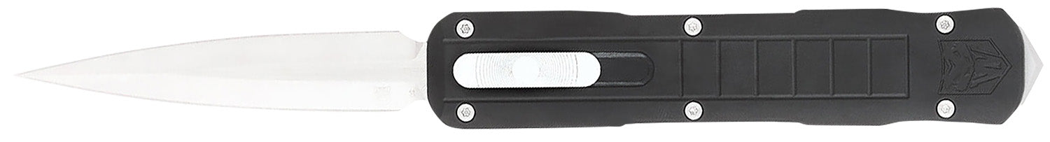 CobraTec Knives CTRPTBLKDAGNS Raptor 3.13" OTF Dagger Plain D2 Steel Blade, 4.50" Black Aluminum Handle
