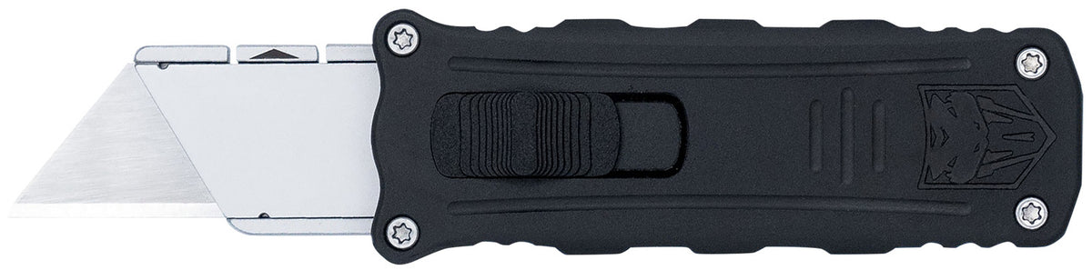 CobraTec Knives CTOTFUKSBBLK Utility OTF Aluminum Blade, 3.38" Black Anodized Aluminum Handle
