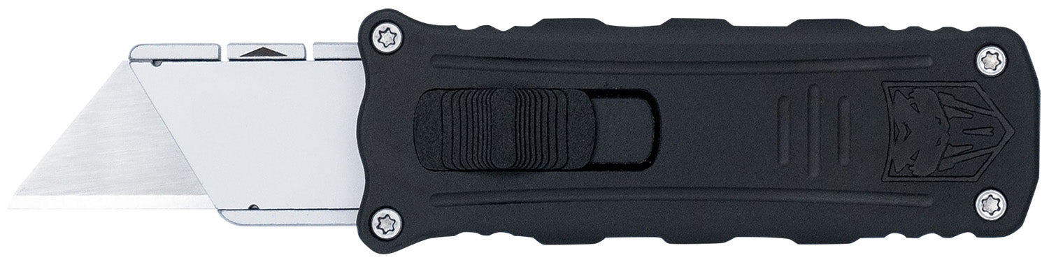 CobraTec Knives CTOTFUKSBBLK Utility OTF Aluminum Blade, 3.38" Black Anodized Aluminum Handle