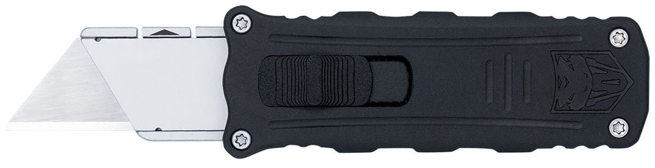CobraTec Knives CTOTFUKSBBLK Utility OTF Aluminum Blade, 3.38" Black Anodized Aluminum Handle