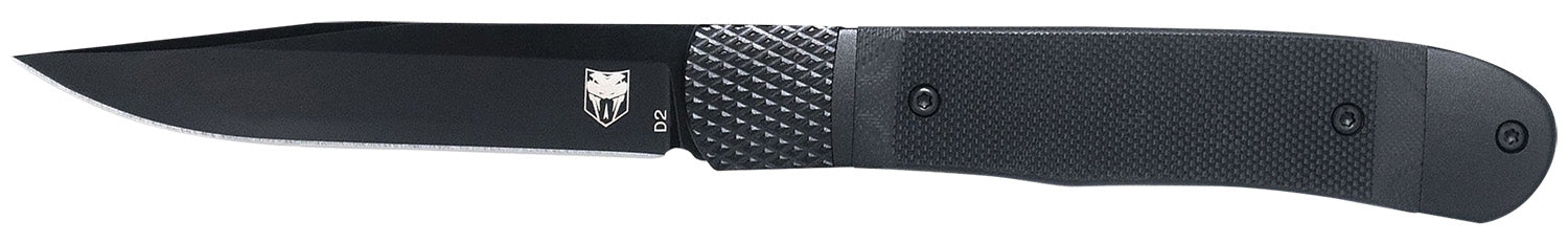 CobraTec Knives CTTHRG10BKO Trapper Small 3.13" Folding Plain 154CM SS Blade, 4.25" Black G10 Handle