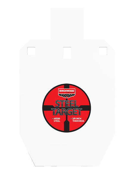 Birchwood Casey BC-47661 Pistol/Rifle Black/Red/White Steel Silhouette 0.38" Thick Hanging