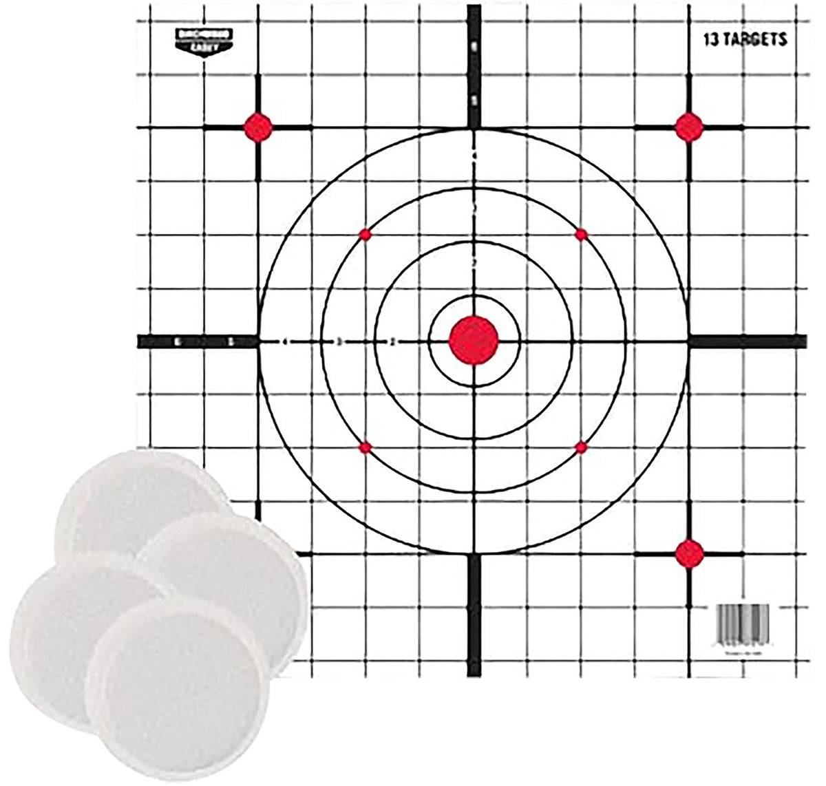 Birchwood Casey BC-37216T EZE-Scorer Thermal Targets Thermal Sight-In Hanging Paper 12" x 12" Black/Red/White