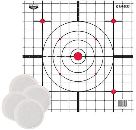 Birchwood Casey BC-37216T EZE-Scorer Thermal Targets Thermal Sight-In Hanging Paper 12" x 12" Black/Red/White