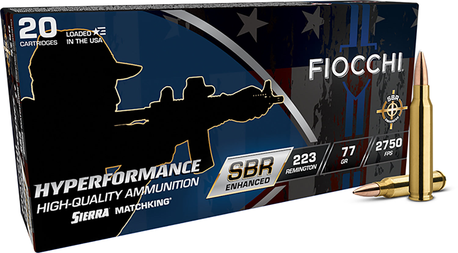 Fiocchi .223 Remington  77gr BTHP Ammo