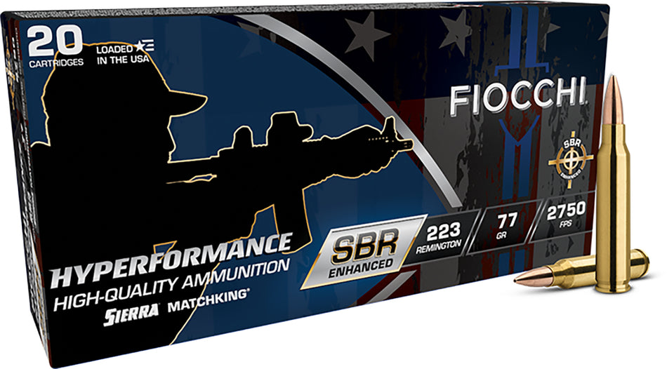 Fiocchi .223 Remington  77gr BTHP Ammo