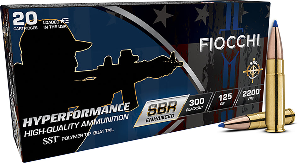Fiocchi .300 AAC Blackout Hyperformance SBR Enhanced 125gr PolyTip Ammo