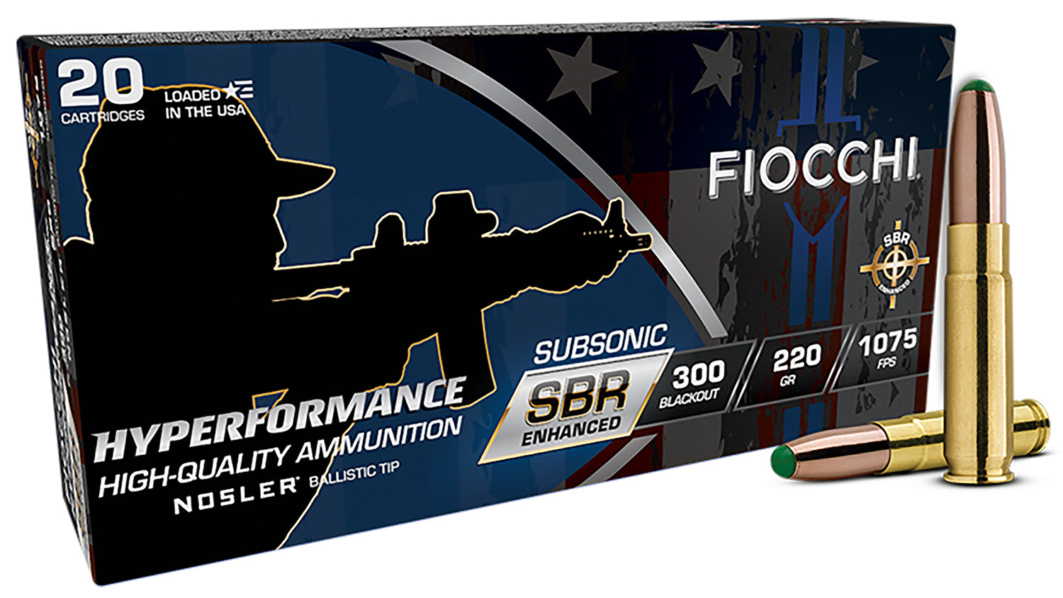 Fiocchi .300 AAC Blackout Hyperformance SBR Enhanced 220gr PolyTip Ammo
