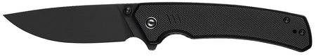 Civivi Knives C24012-1 Merit 3.28" Folding Drop Point Plain Black Stonewashed 14C28N Steel Blade, Black Textured G10 Handle
