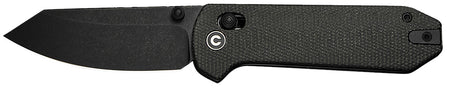 Civivi Knives C23073B-1 Yonder 2.88" Folding Spey Point Plain Black Stonewashed 14C28N Steel Blade, Dark Green Canvas Micarta Handle