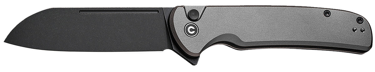 Civivi Knives C20022B-3 Chevalier II EDC 3.47" Folding Sheepsfoot Plain Satin 14C28N Steel Blade, Gray Aluminum Handle