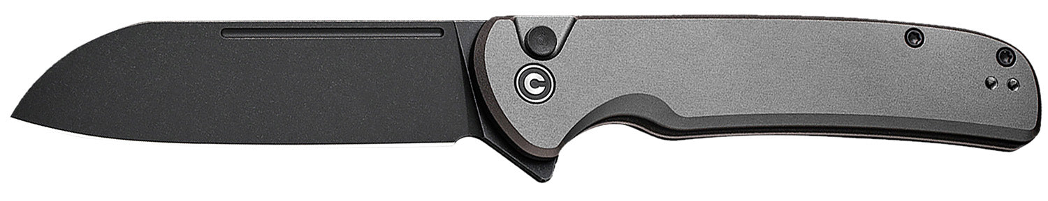 Civivi Knives C20022B-3 Chevalier II EDC 3.47" Folding Sheepsfoot Plain Satin 14C28N Steel Blade, Gray Aluminum Handle