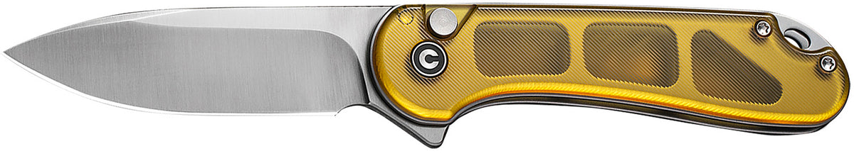 Civivi Knives C18062P-7 Elementum II EDC 2.96" Folding Drop Point Plain Satin Nitro-V Steel Blade, Ultem Handle