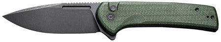 Civivi Knives C21006-2 Conspirator 3.48" Folding Plain Black Stonewashed Nitro-V Steel Blade, Green Textured Micarta Handle