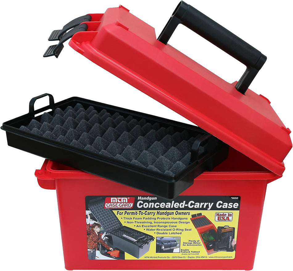 MTM Case-Gard HCC30 Conceal Carry Case Handgun Red