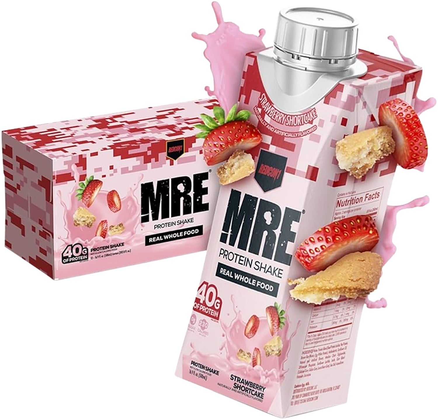 Redcon1 RC1MRERTDSSC12 MRE Ready to Drink Strawberry Shortcake 12 Pack 810044572513